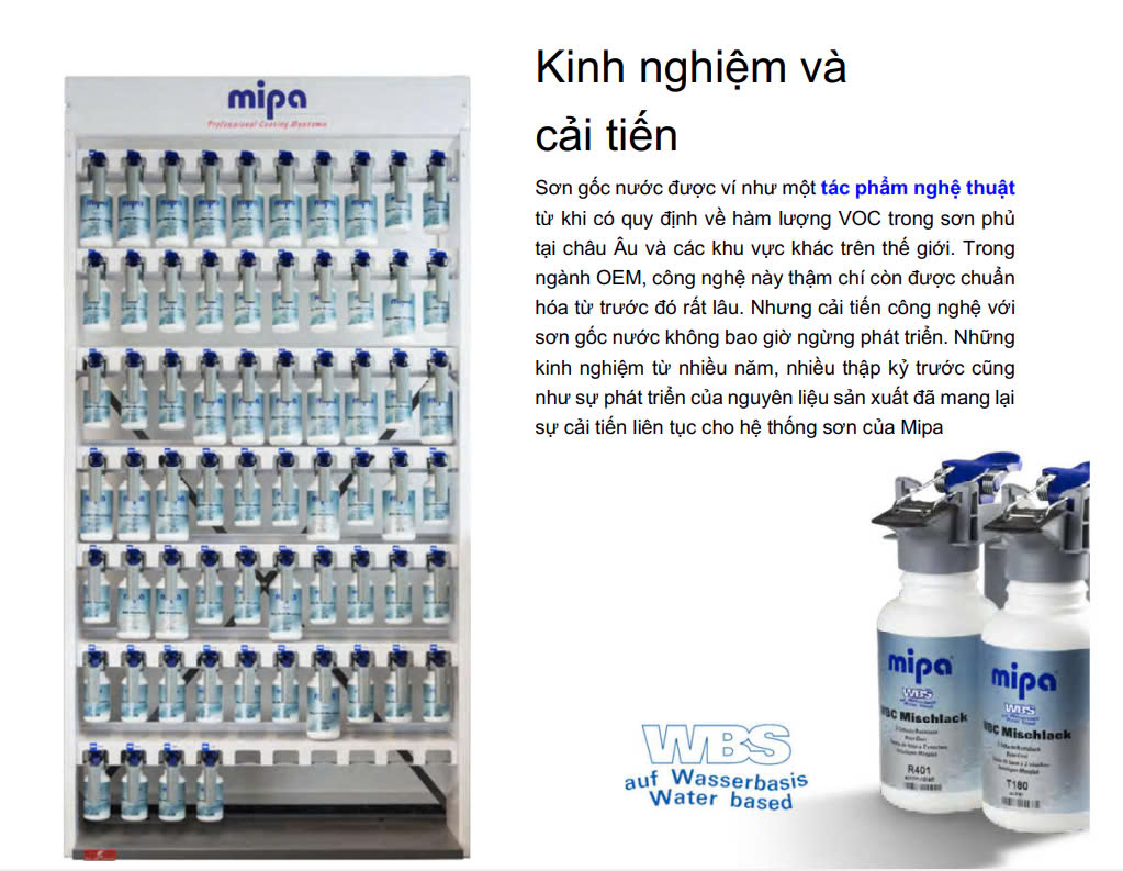 Hệ Sơn gốc nước Mipa – Mang lại thành công cho ngành sửa chữa ô tô