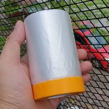 Cuộn nilon che sơn, màng che phủ bảo vệ khi phun sơn ô tô xe máy, che nền kích thước 55cmx25m