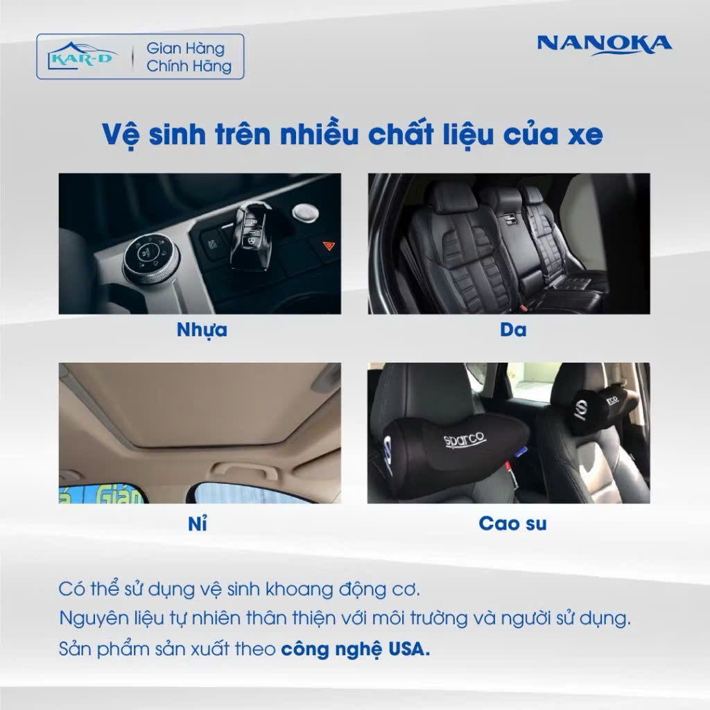Vệ sinh nội thất thân thiện Nanoka Car Interior Cleaning